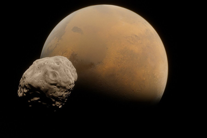 Марсианские спутники мог создать древний ледяной ударник